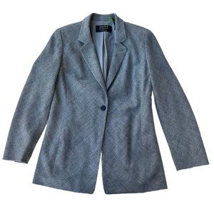 Vintage Oversized Rayon Wool Blend Corporate Blazer Size 10